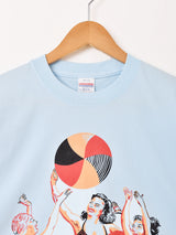 【2色展開】 プリントTシャツ 「Beach Ball Girl」