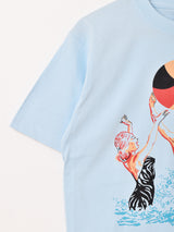 【2色展開】 プリントTシャツ 「Beach Ball Girl」