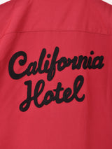 【3色展開】Backers 刺繍 半袖 オープンカラーシャツ 「California Hotel」