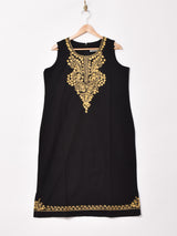 Emerald Motel 刺繍 オリエンタル柄 ノースリーブワンピース