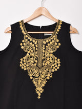 Emerald Motel 刺繍 オリエンタル柄 ノースリーブワンピース