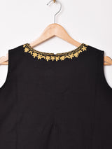 Emerald Motel 刺繍 オリエンタル柄 ノースリーブワンピース