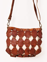 【2色展開】ダイアパターン レザー ショルダーバッグ