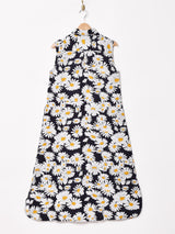 【2色展開】Emerald Motel マーガレット柄 ノースリーブワンピース