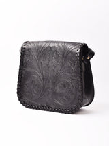 【2色展開】型押し レザー スクエア ショルダーバッグ