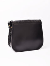 【2色展開】型押し レザー スクエア ショルダーバッグ