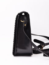 【2色展開】型押し レザー スクエア ショルダーバッグ