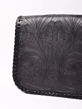 【2色展開】型押し レザー スクエア ショルダーバッグ