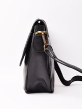 【2色展開】編み込みレザー スクエア ショルダーバッグ