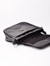 【2色展開】編み込みレザー スクエア ショルダーバッグ