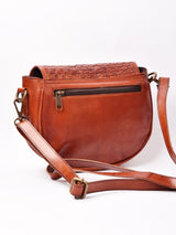 編み込みレザー ショルダーバッグ