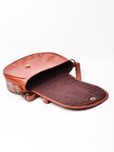 編み込みレザー ショルダーバッグ