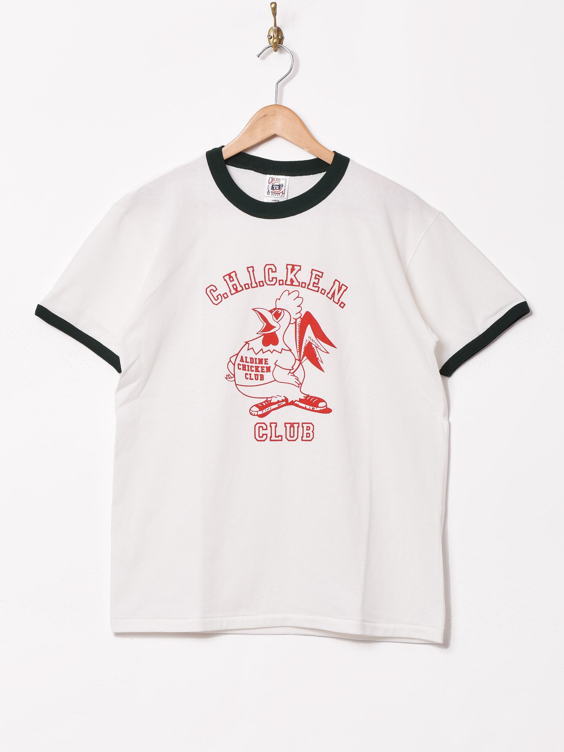 プリント リンガーTシャツ【CHICKEN】 – 古着屋Top of the Hillの