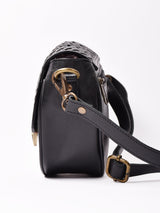 【2色展開】編み込みレザー ミニショルダーバッグ