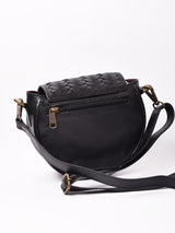 【2色展開】編み込みレザー ミニショルダーバッグ