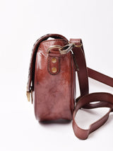 【2色展開】編み込みレザー ミニショルダーバッグ