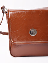 【2色展開】エコレザー 2way スクエア ショルダーバッグ