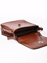 【2色展開】エコレザー 2way スクエア ショルダーバッグ