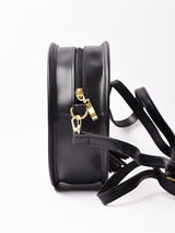 【2色展開】フェイクレザー タッセル付き サークル ショルダーバッグ