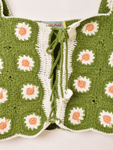 【2色展開】Emerald Motel 花柄 グラニースクエア ビスチェ