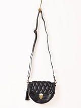 タッセル付き レザー ミニショルダーバッグ