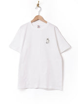 【2色展開】ワンポイント キャット 刺繍 Tシャツ