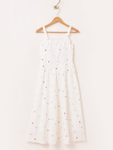 Meridian 小花 刺繍 キャミソールワンピース