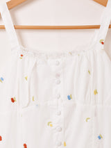 Meridian 小花 刺繍 キャミソールワンピース