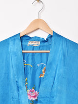 Made in China 花柄 刺繍 チャイナガウン