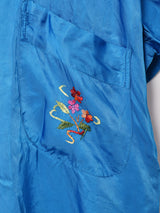 Made in China 花柄 刺繍 チャイナガウン