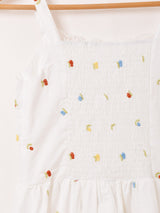 Meridian 小花 刺繍 キャミソールワンピース