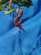 Made in China 花柄 刺繍 チャイナガウン