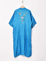 Made in China 花柄 刺繍 チャイナガウン