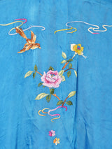 Made in China 花柄 刺繍 チャイナガウン