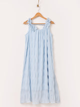 【3色展開】Meridian フリルギャザー ノースリーブワンピース