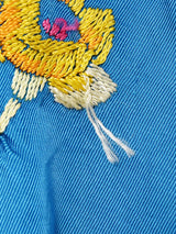 Made in China 花柄 刺繍 チャイナガウン