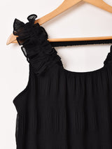 【3色展開】Meridian フリルギャザー ノースリーブワンピース