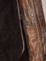 ボア レザーフライトジャケット