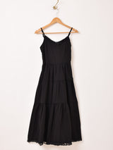 【3色展開】Meridian レースリボン キャミソールワンピース