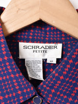 ベルト付き 千鳥格子柄 長袖ワンピース