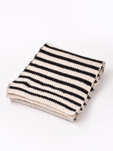 【3色展開】ボーダー柄 リブニット マフラー