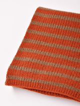 【3色展開】ボーダー柄 リブニット マフラー