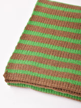 【3色展開】ボーダー柄 リブニット マフラー