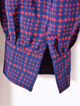 ベルト付き 千鳥格子柄 長袖ワンピース