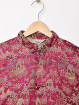 オリエンタル 刺繍 チャイナシャツ