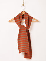 【3色展開】ボーダー柄 リブニット マフラー