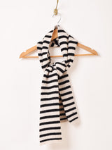 【3色展開】ボーダー柄 リブニット マフラー