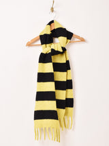 【3色展開】フリンジ ボーダー柄 マフラー