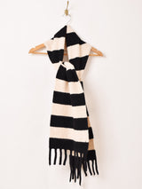 【3色展開】フリンジ ボーダー柄 マフラー