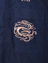 オリエンタル 刺繍 半袖 チャイナシャツ